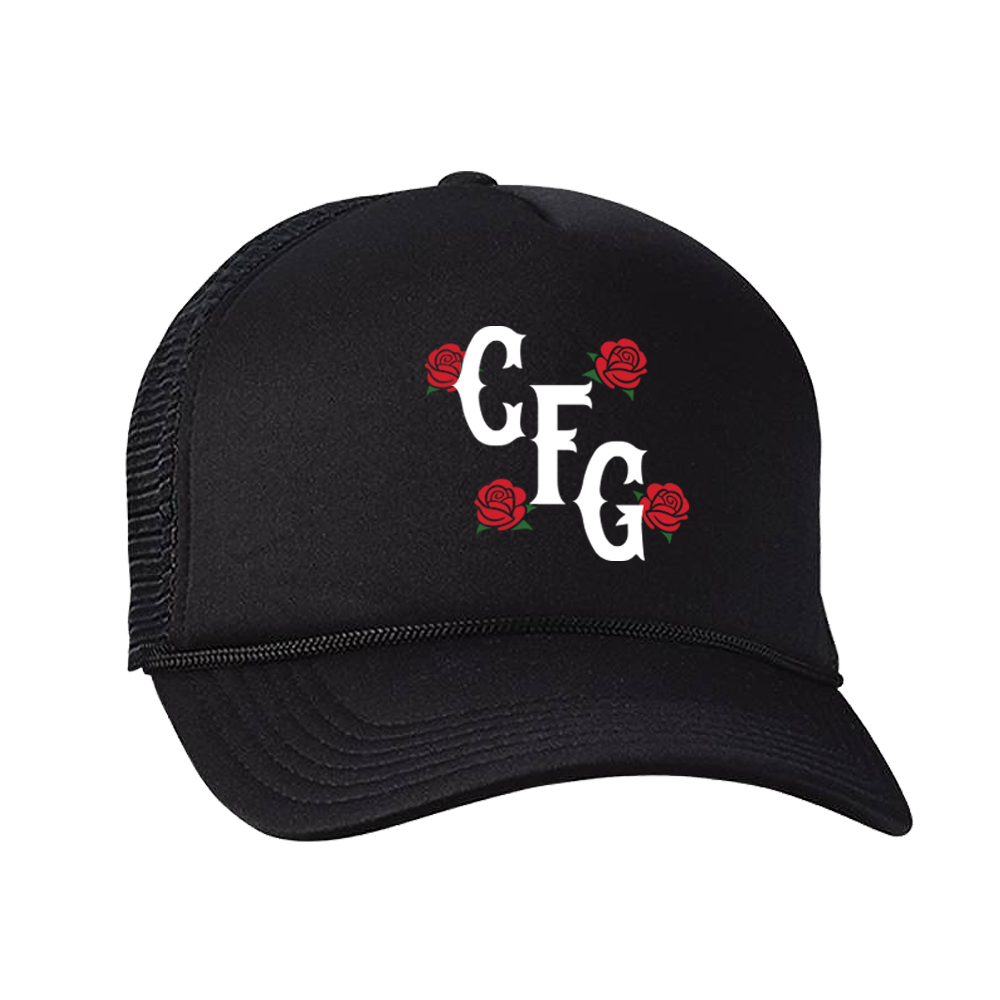 CFG Roses Trucker Hat - Black